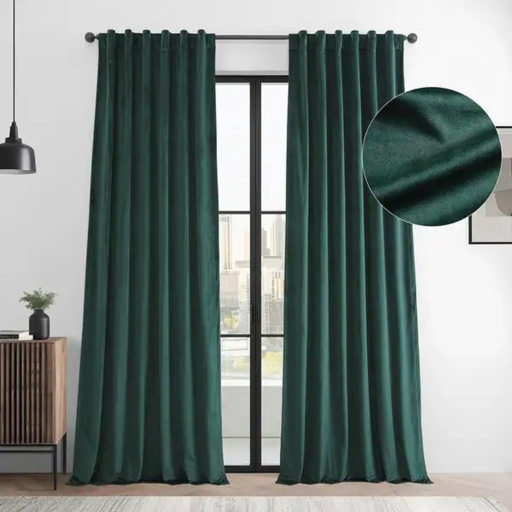 50"x120" | Exclusive Fabrics Simply Velvet Room Darkening Curtains (1 Panel)